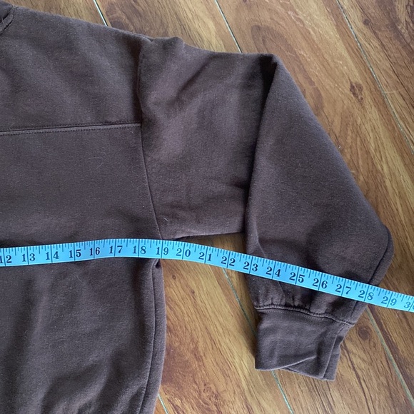 Cropped Brown Blank Sweatshirt - Picture 4 of 5